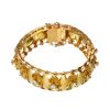 Pulseras Goya Compro Oro | Brazalete Ancho Con Diseno Oro Amarillo 18Kl Zirconitas