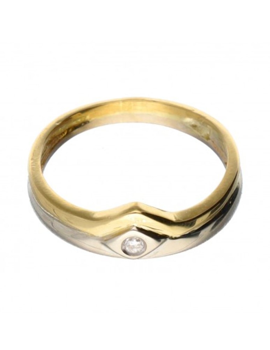 Anillos Goya Compro Oro | Anillo De Oro Y Oro Blanco 18 Kl