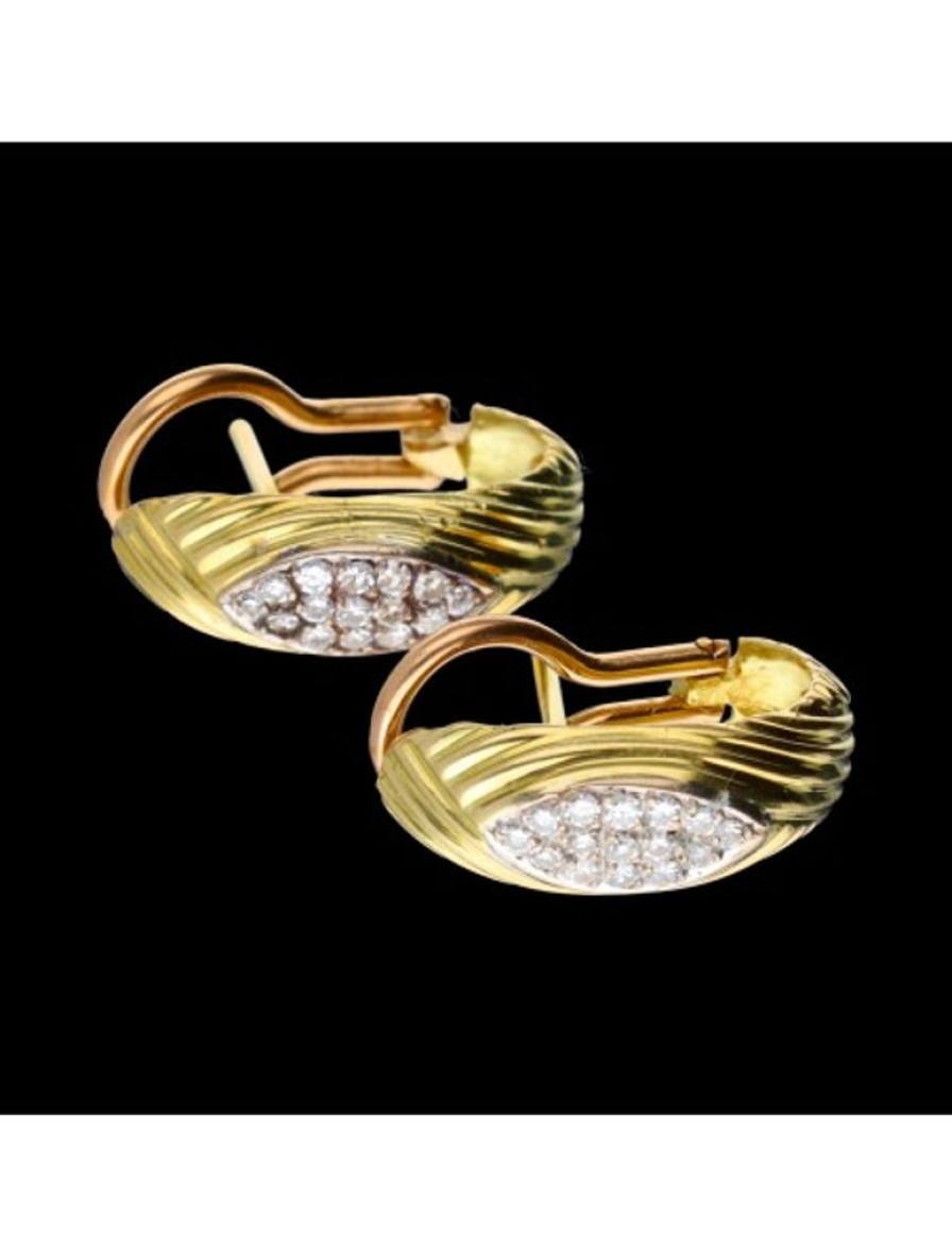 Pendientes Goya Compro Oro | Pendientes De Oro 18 Kl Con Diamantes