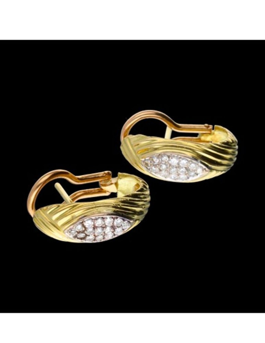 Pendientes Goya Compro Oro | Pendientes De Oro 18 Kl Con Diamantes