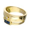 Anillos Goya Compro Oro | 18 Quilates Oro, Oro Amarillo - Anillo - 0.03 Ct Diamante - Zafiros