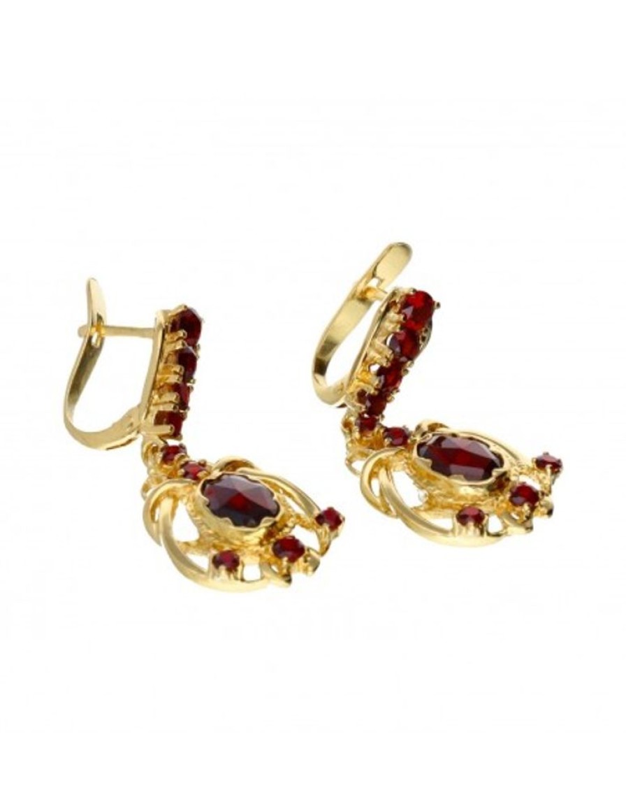 Pendientes Goya Compro Oro | 18 Quilates Oro, Oro Amarillo - Pendientes - 1.07 Ct Rubies - Rubies