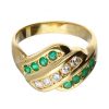 Anillos Goya Compro Oro | 18 Quilates Oro, Oro Amarillo - Anillo - 0.05 Ct Esmeraldas - Diamantes