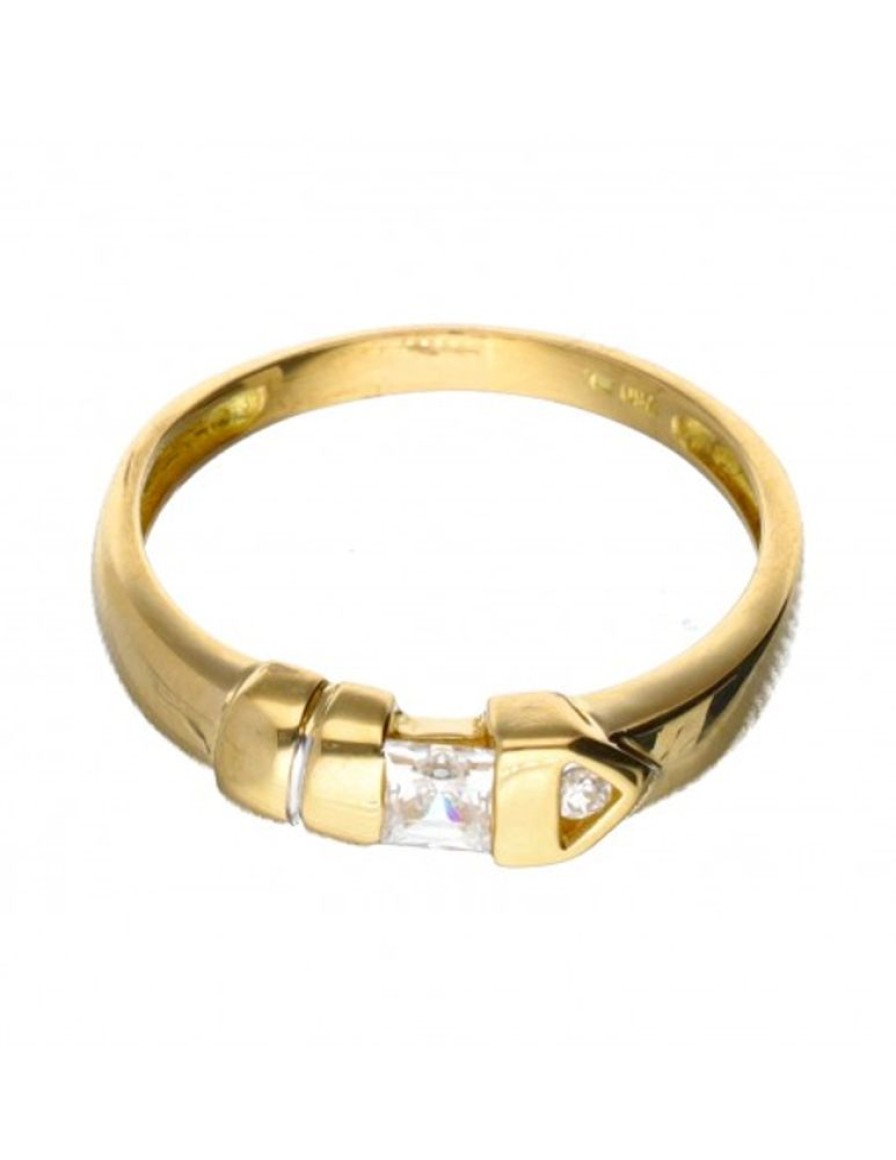 Anillos Goya Compro Oro | Anillo De Oro 18 Kl Con Zirconita