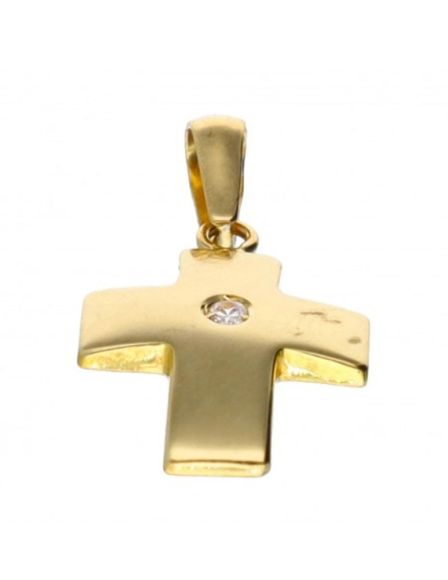 Colgantes Goya Compro Oro | 18 Quilates Oro, Oro Amarillo - Colgante Religioso Zirconita