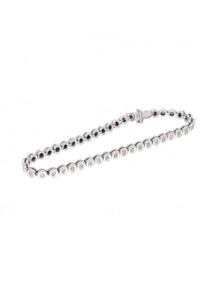 Pulseras Goya Compro Oro | Pulsera De Oro Blanco 18 Kl Con Diamantes