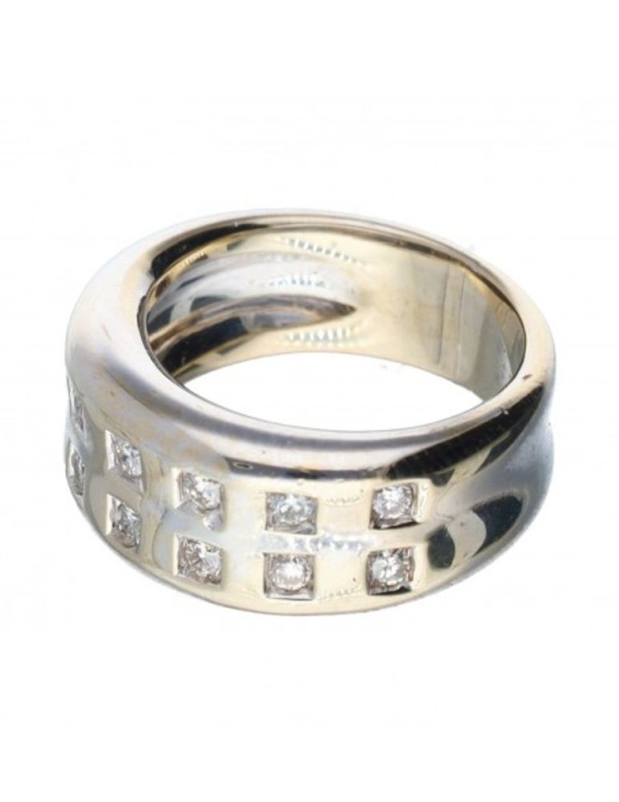 Anillos Goya Compro Oro | 18 Quilates Oro Blanco - Anillo - 0.01 Ct Diamantes