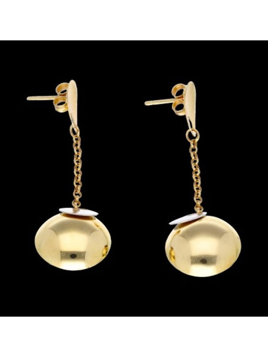 Pendientes Goya Compro Oro | Pendientes Largos Con Diseno Oro Blanco Y Amarillo 18Kl