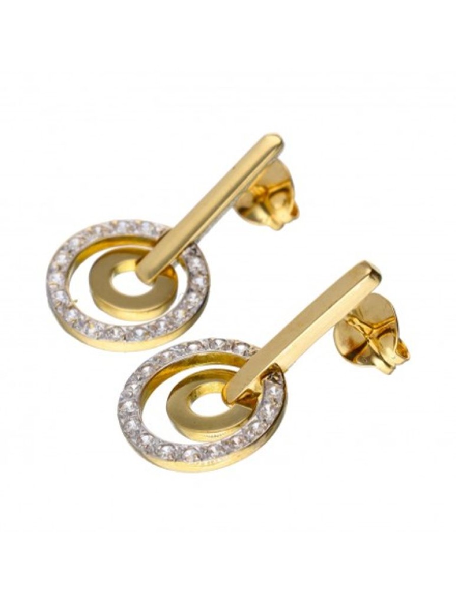 Pendientes Goya Compro Oro | Pendiente De Oro 18 Kl Zirconitas