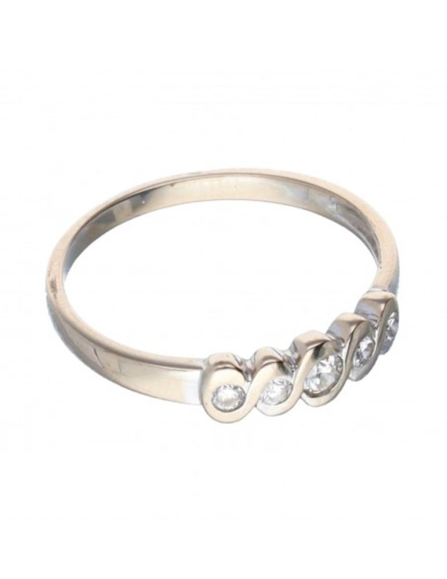 Anillos Goya Compro Oro | Anillo De Oro Blanco 18 Kl Para Mujer Con Diamantes