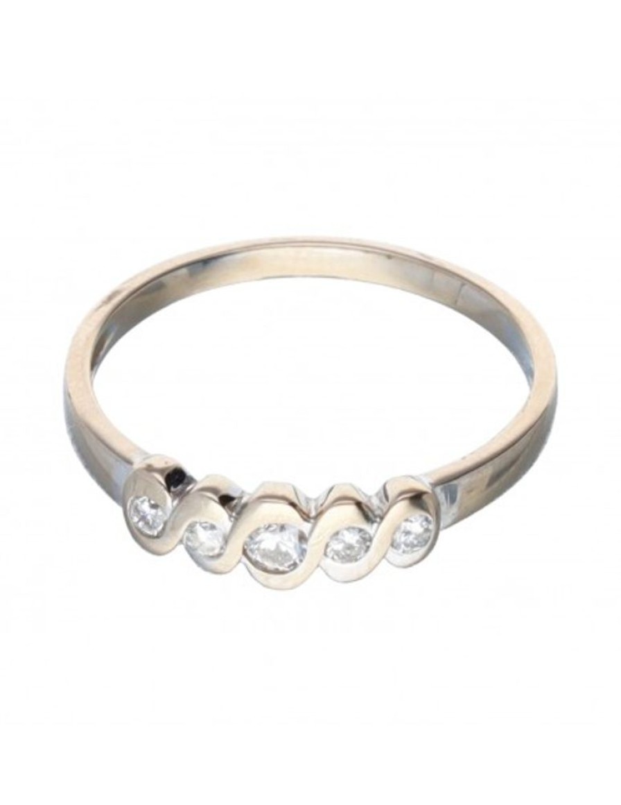 Anillos Goya Compro Oro | Anillo De Oro Blanco 18 Kl Para Mujer Con Diamantes