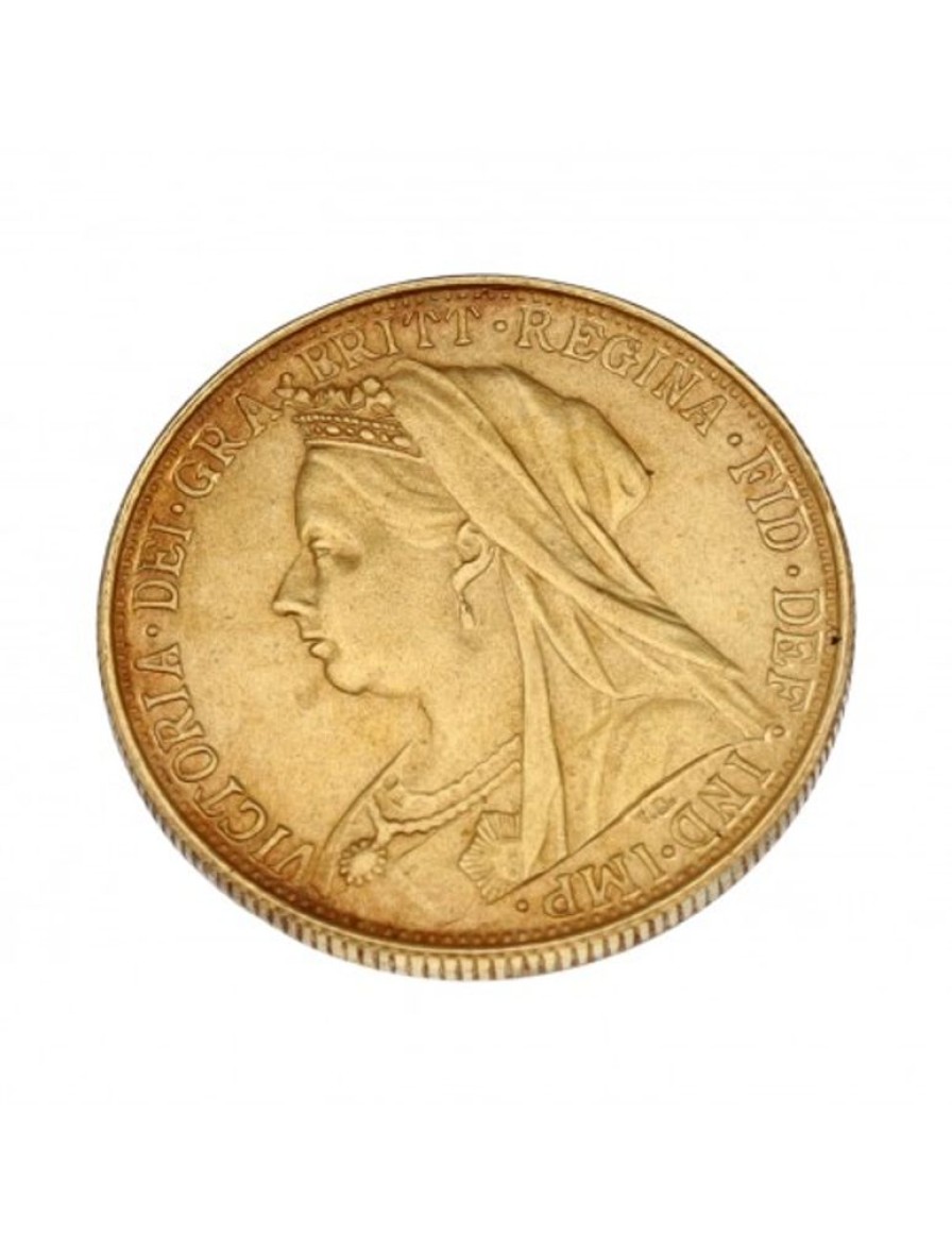 Oro Goya Compro Oro | Soberano De Oro 1900 - Victoria Velada (L)