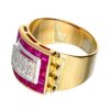 Anillos Goya Compro Oro | 18 Quilates Oro, Oro Amarillo - Anillo - 0.01 Ct Diamante - Granates