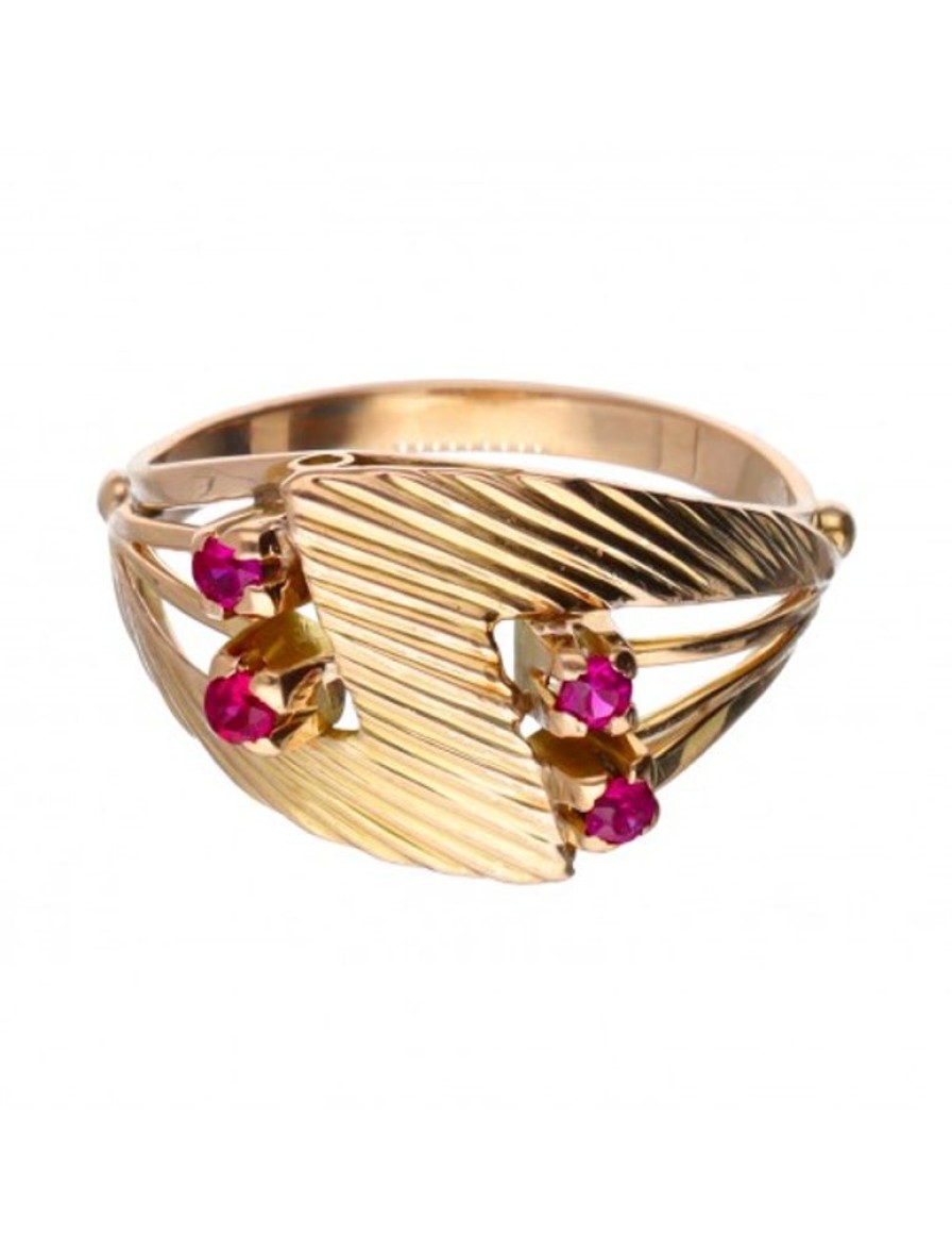 Anillos Goya Compro Oro | 18 Quilates Oro, Oro Amarillo - Anillo - 0.05 Ct Rubies