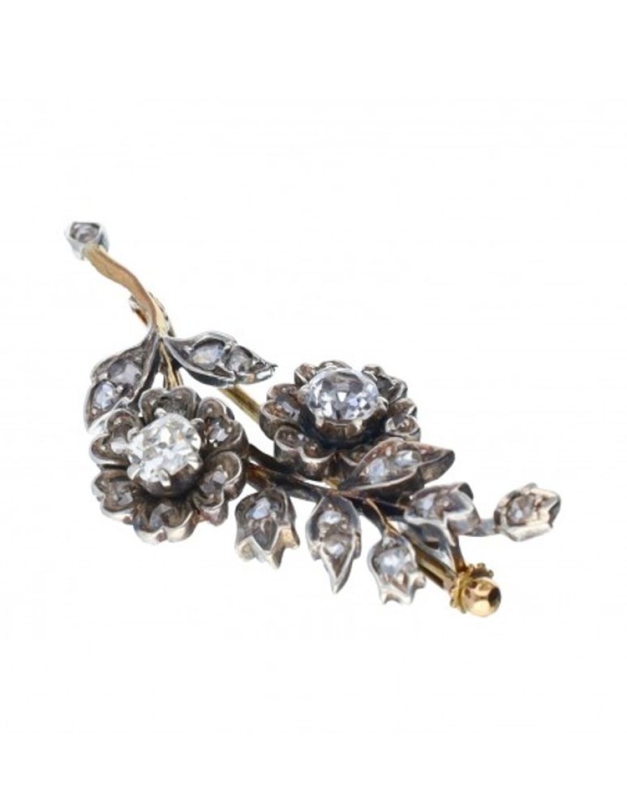 Colgantes Goya Compro Oro | 18 Quilates Oro, Oro Blanco - Broche - 0.21 Ct Diamante