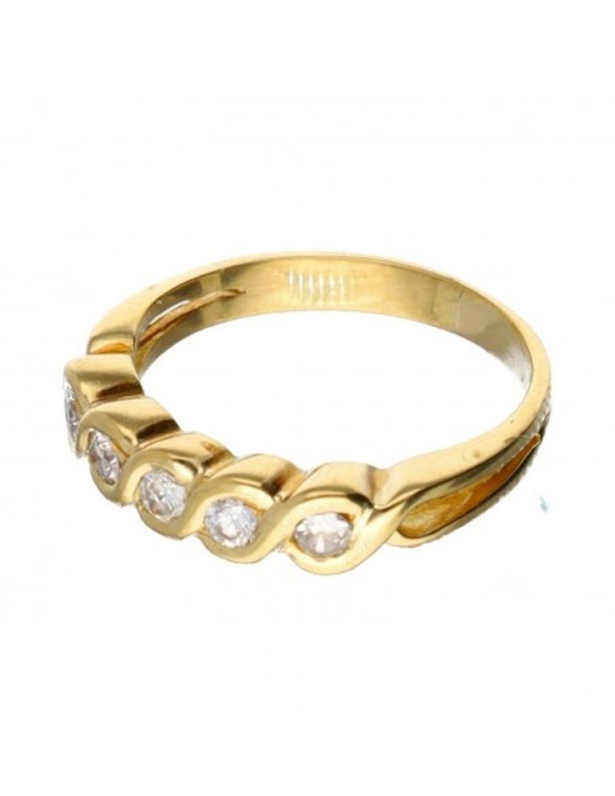 Anillos Goya Compro Oro | 18 Quilates Oro Amarillo - Anillo - 0.03 Ct Diamante