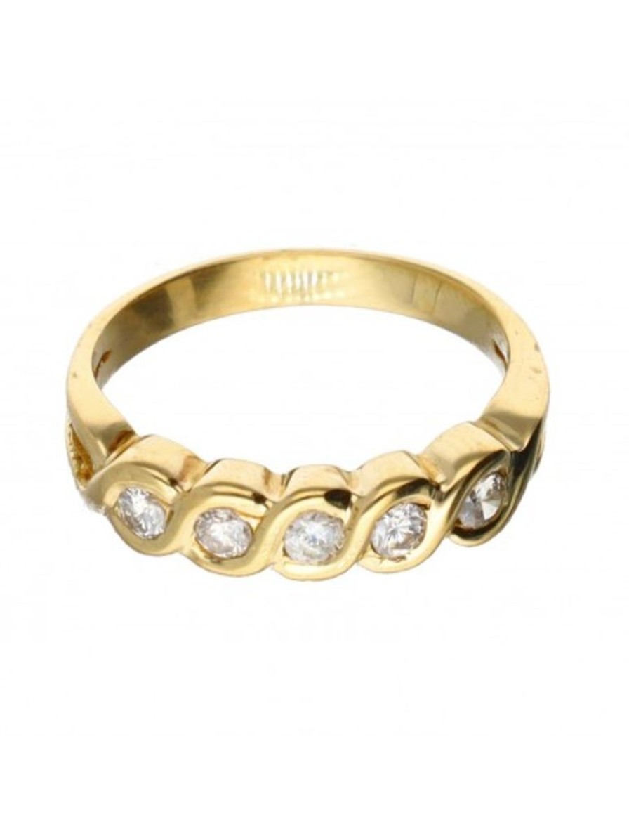 Anillos Goya Compro Oro | 18 Quilates Oro Amarillo - Anillo - 0.03 Ct Diamante