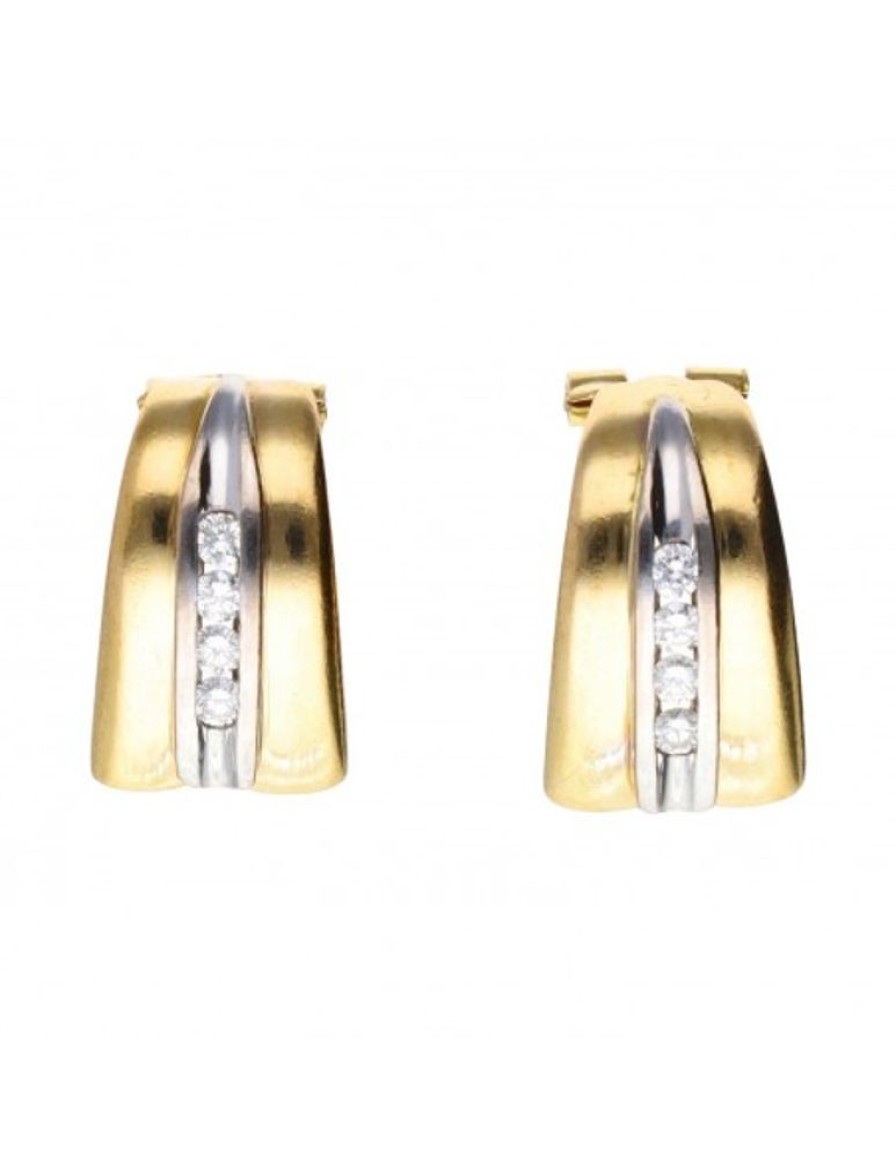 Pendientes Goya Compro Oro | 18 Quilates Oro, Oro Amarillo, Oro Blanco - Pendientes - 0.01 Ct Diamante