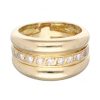 Anillos Goya Compro Oro | Anillo Con Una Tira De Brillantes En Horizontal Oro Amarillo 18Kl