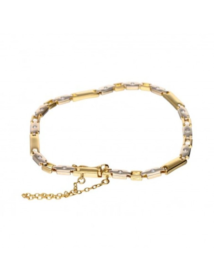 Pulseras Goya Compro Oro | 18 Quilates Oro, Oro Amarillo, Oro Blanco - Pulsera Tobillera - 0.01 Ct Diamante