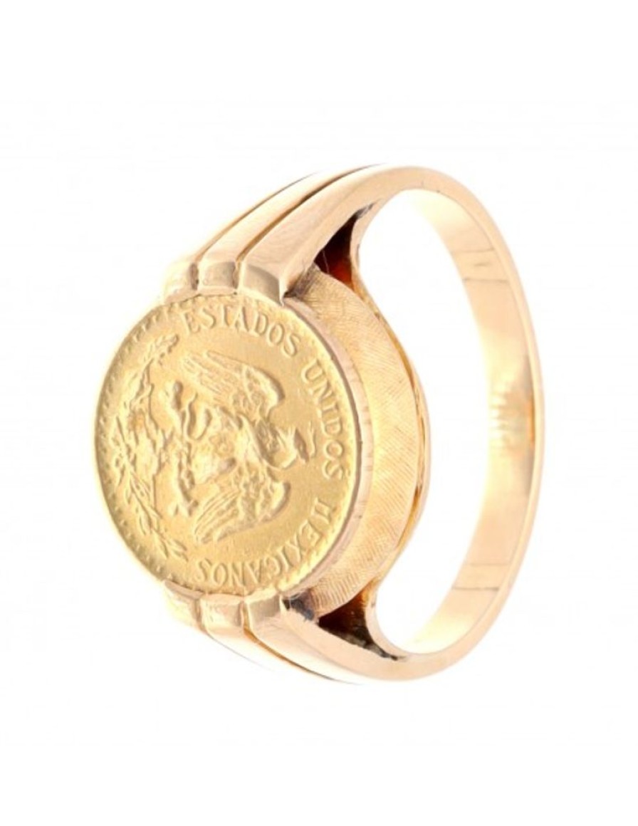 Anillos Goya Compro Oro | Anillo Con Moneda Estado Unido Mexicanos Oro Amarillo