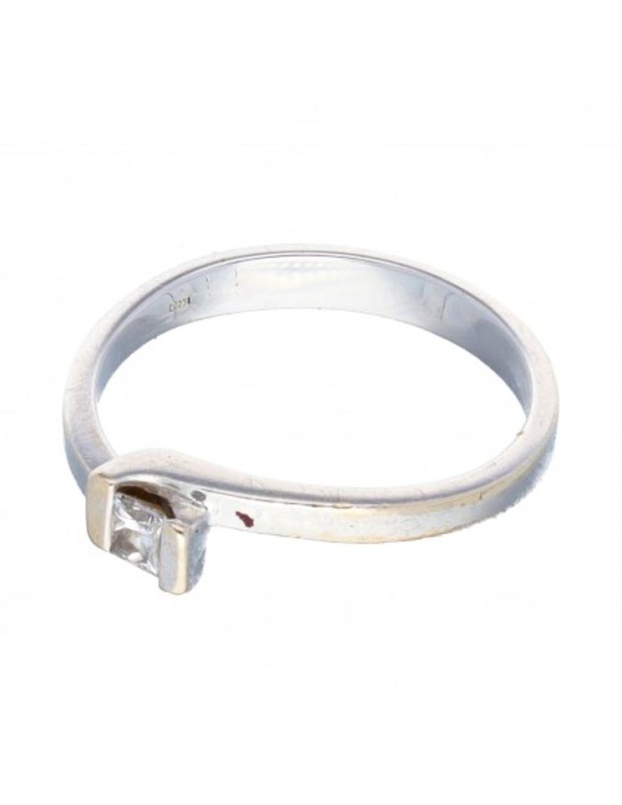 Anillos Goya Compro Oro | Anillo De Oro Blanco 18 Kl Para Mujer Con Diamante