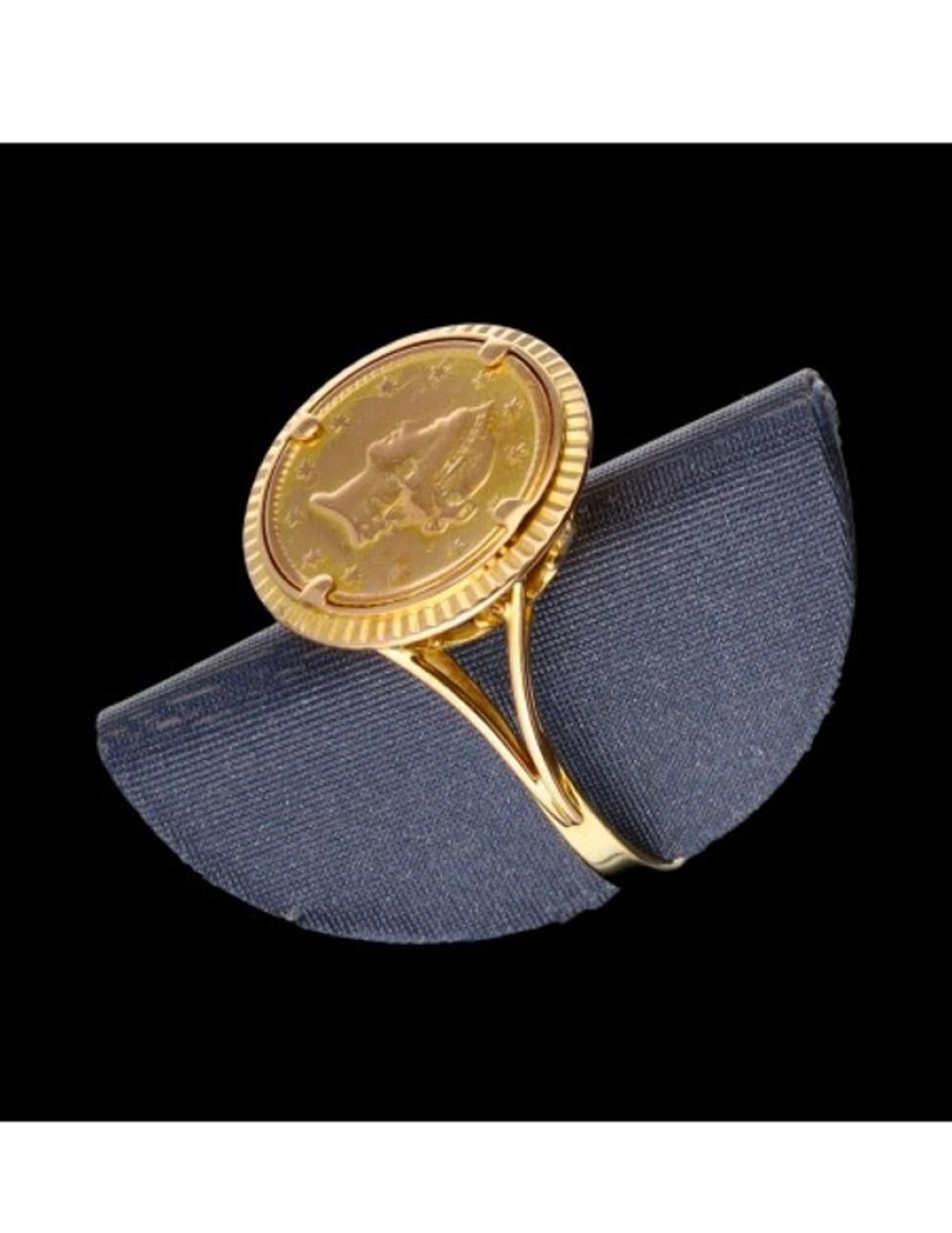 Anillos Goya Compro Oro | Anillo De Oro 18 Kl Con Medalla En El Centro