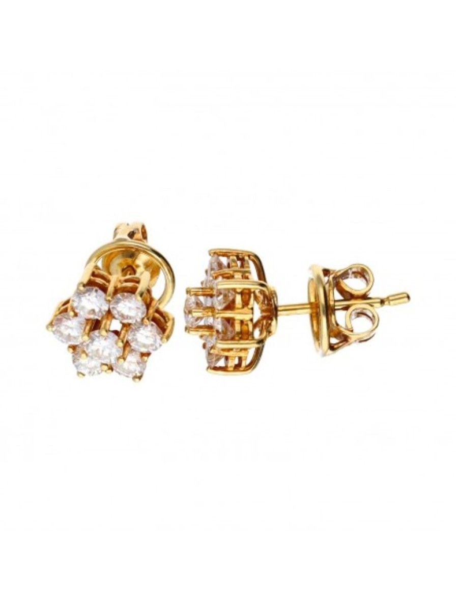 Pendientes Goya Compro Oro | 18 Quilates Oro, Oro Amarillo - Pendiente - 0.19 Ct Diamante