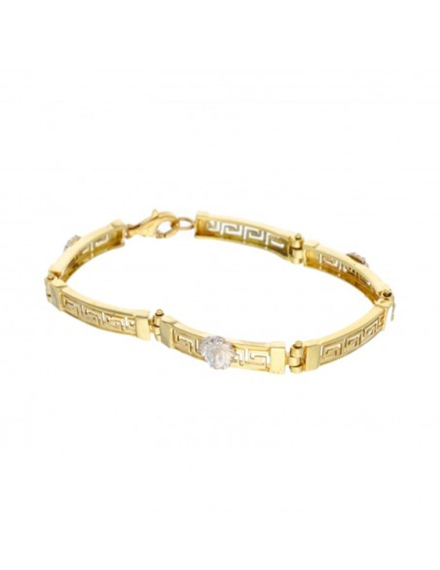 Pulseras Goya Compro Oro | Pulsera Versace Oro Amarillo Y Oro Blanco 18 Kl