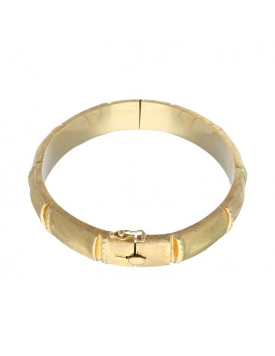 Pulseras Goya Compro Oro | Brazalete Con Diseno Oro Amarillo 18Kl