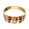 Anillos Goya Compro Oro | 18 Quilates Oro, Oro Amarillo - Anillo - 0.01 Ct Diamantes - Rubies