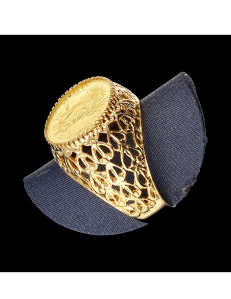 Anillos Goya Compro Oro | Anillo De Oro 18 Kl Con Insignia Diseno Indio