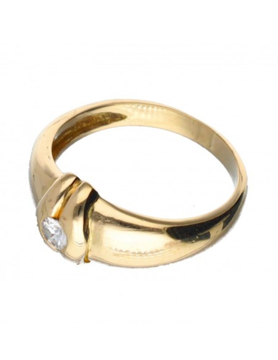 Anillos Goya Compro Oro | Anillo De Oro 18 Kl Con Diamante