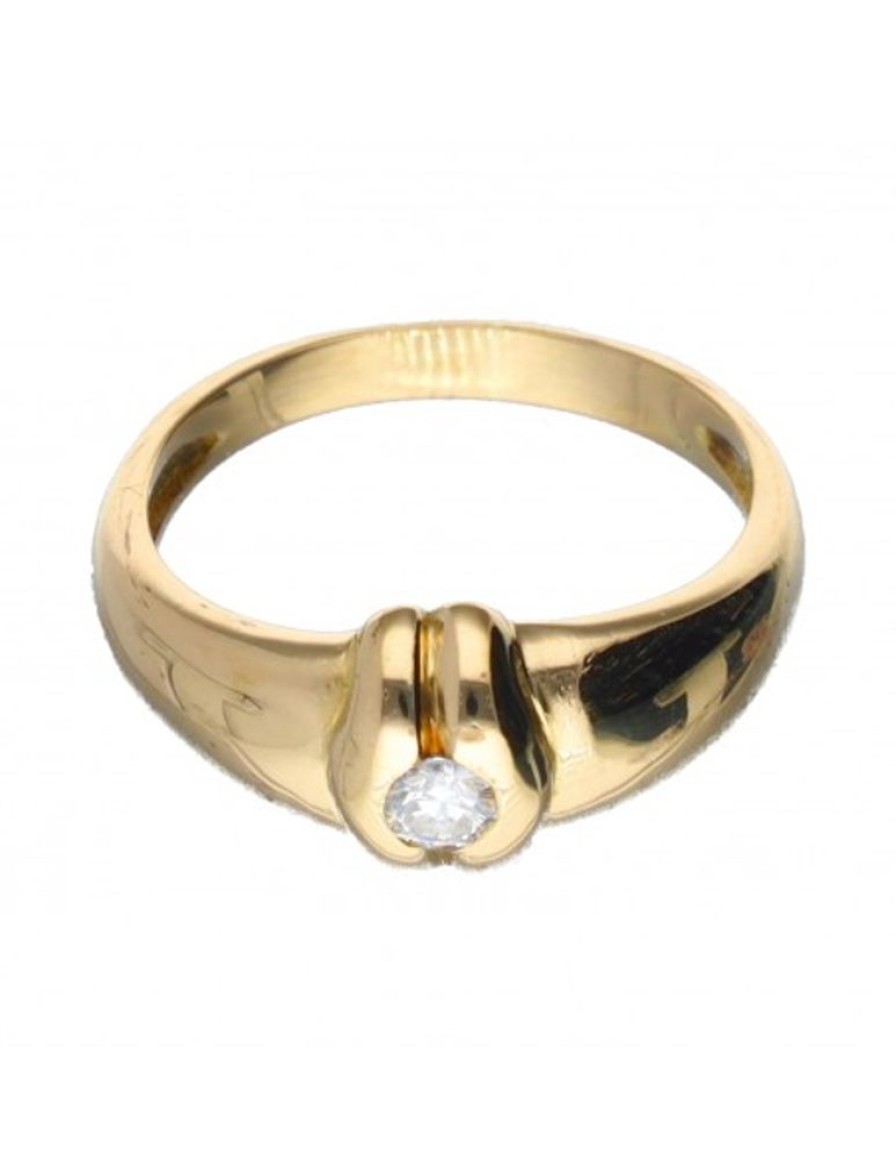 Anillos Goya Compro Oro | Anillo De Oro 18 Kl Con Diamante