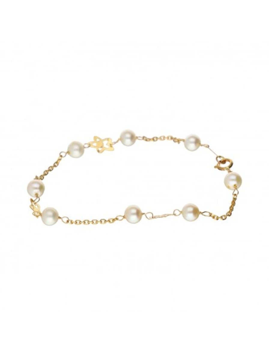 Pulseras Goya Compro Oro | 18 Quilates Oro, Oro Amarillo - Pulsera Tobillera Perlas