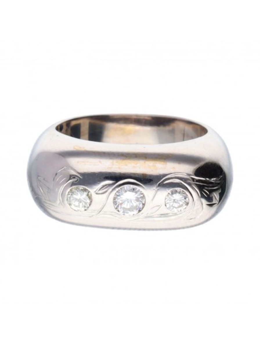 Anillos Goya Compro Oro | Anillo De Oro Blanco 18 Kl Diamante