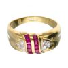 Anillos Goya Compro Oro | 18 Quilates Oro, Oro Amarillo Rubies Y Moissantes