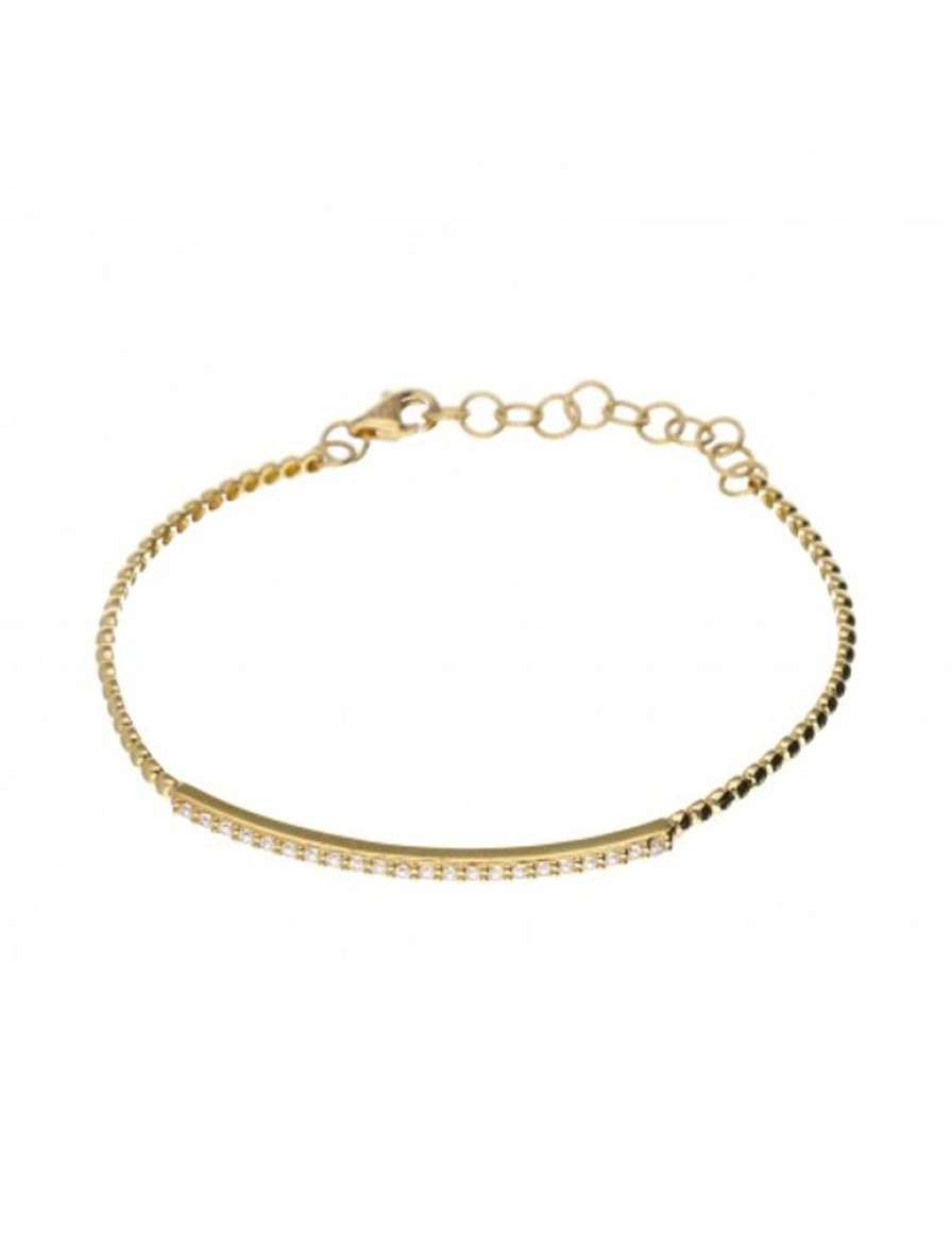 Pulseras Goya Compro Oro | Pulsera De Oro 18 Kl Para Mujer Zirconitas