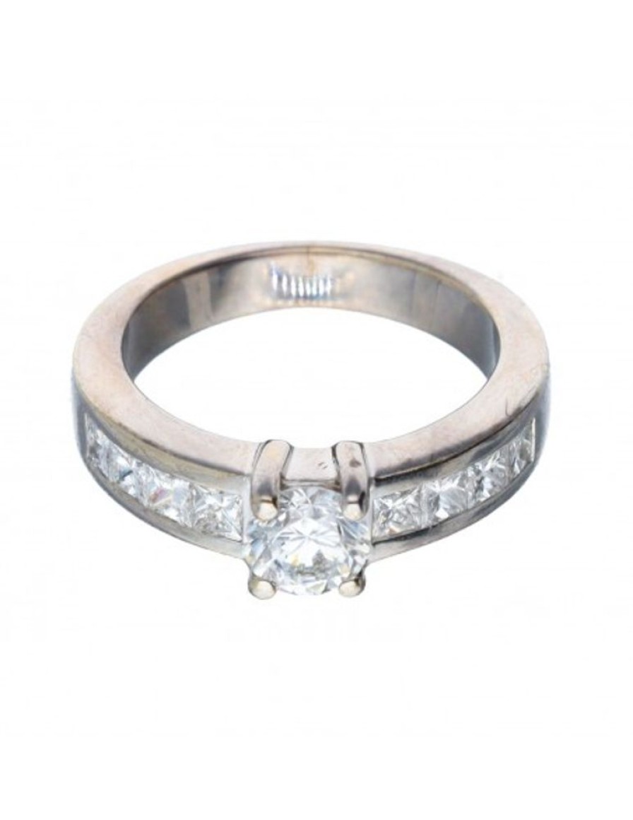 Anillos Goya Compro Oro | 18 Quilates Oro Blanco - Anillo - 0.52 Ct Diamante - Diamantes