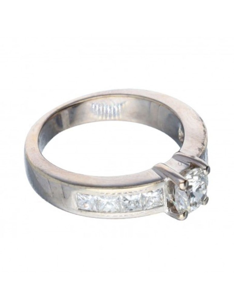 Anillos Goya Compro Oro | 18 Quilates Oro Blanco - Anillo - 0.52 Ct Diamante - Diamantes