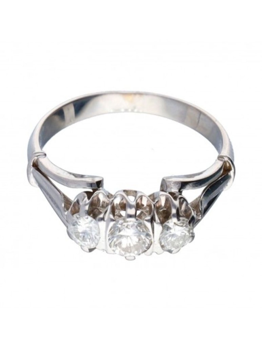 Anillos Goya Compro Oro | 18 Quilates Oro, Oro Blanco - Anillo - 0.32 Ct Diamante - Diamantes