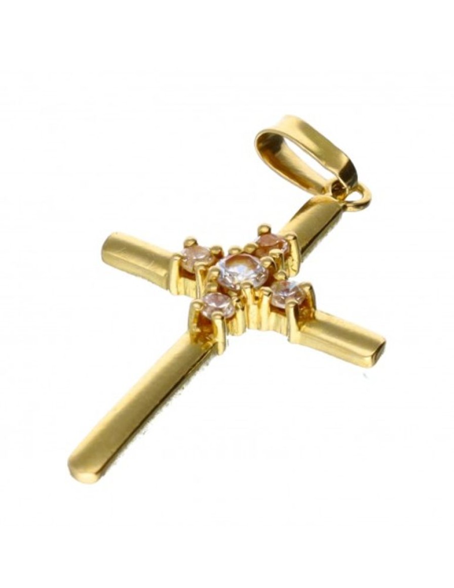 Colgantes Goya Compro Oro | Colgante Religioso De Oro 18Kl Zirconita