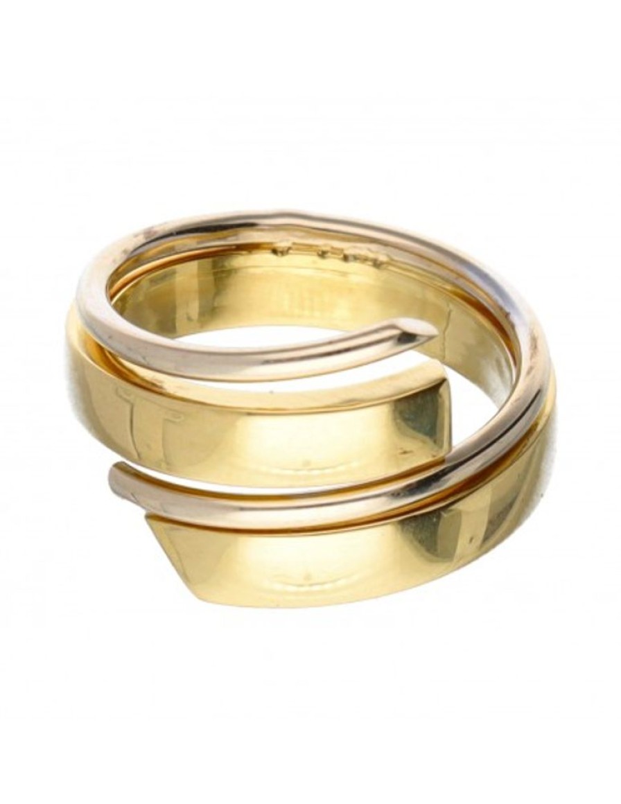 Anillos Goya Compro Oro | Anillo De Oro Y Oro Blanco 18 Kl Para Mujer