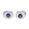 Pendientes Goya Compro Oro | 18 Quilates Oro, Oro Blanco - Pendientes - 0.35 Ct Zafiro - Diamantes