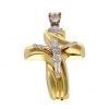 Colgantes Goya Compro Oro | Colgante Cruz Con Cristo Oro Amarillo Y Blanco 18Kl