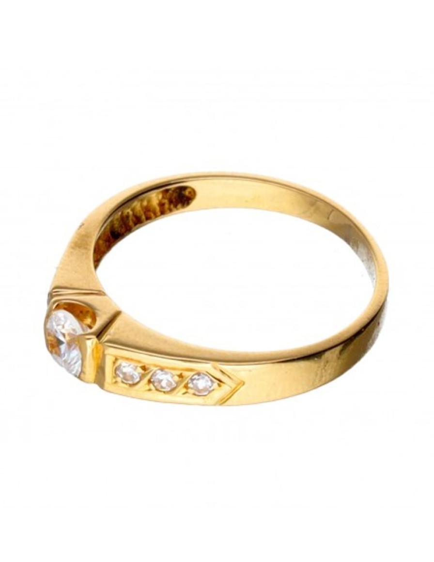 Anillos Goya Compro Oro | Anillo De Oro 18 Kl Con Zirconita