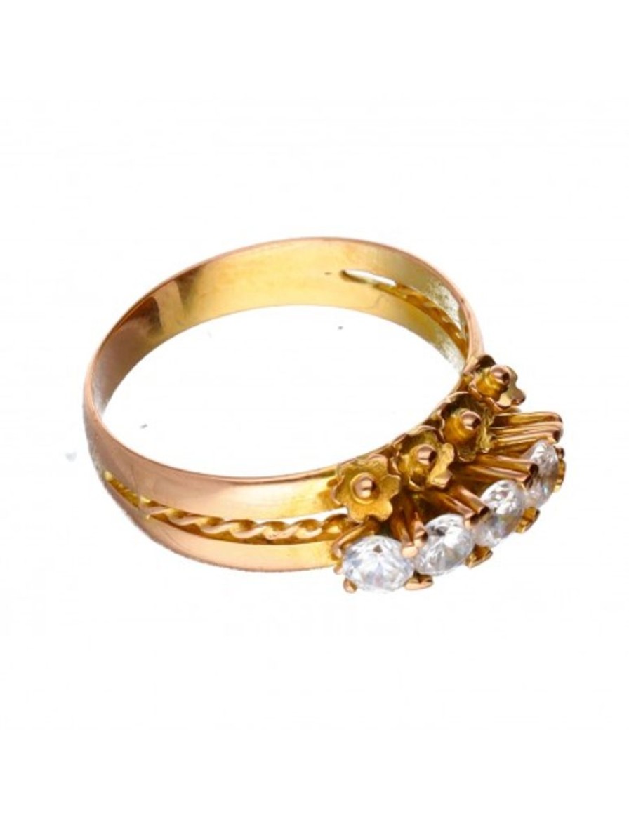 Anillos Goya Compro Oro | Anillo De Oro 18 Kl Con Zirconitas