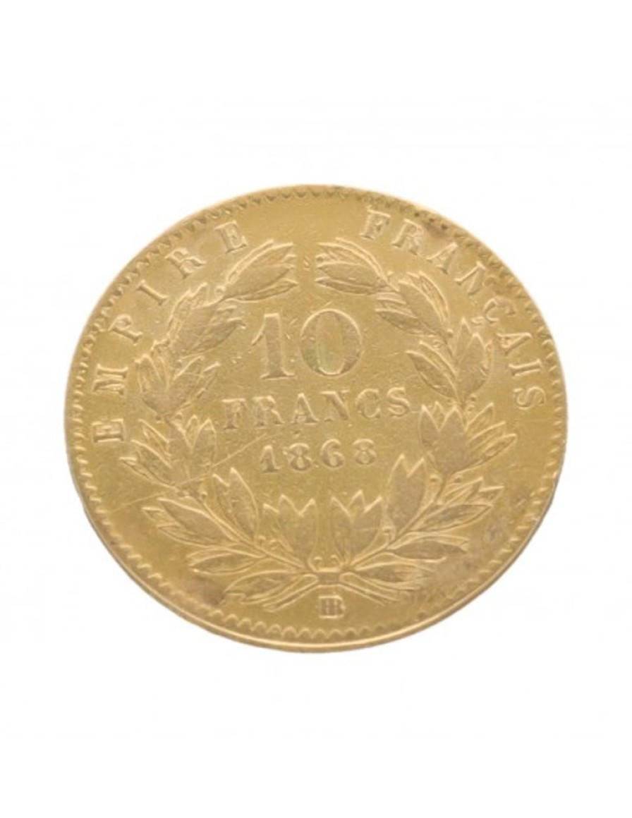 Oro Goya Compro Oro | Francia Moneda Oro 10 Francos Napoleon Iii Corona Oro Amarillo 22Kl