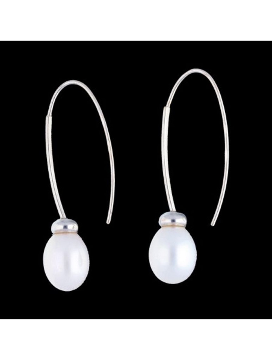 Pendientes Goya Compro Oro | Pendientes Con Perla Oro Blanco 18Kl