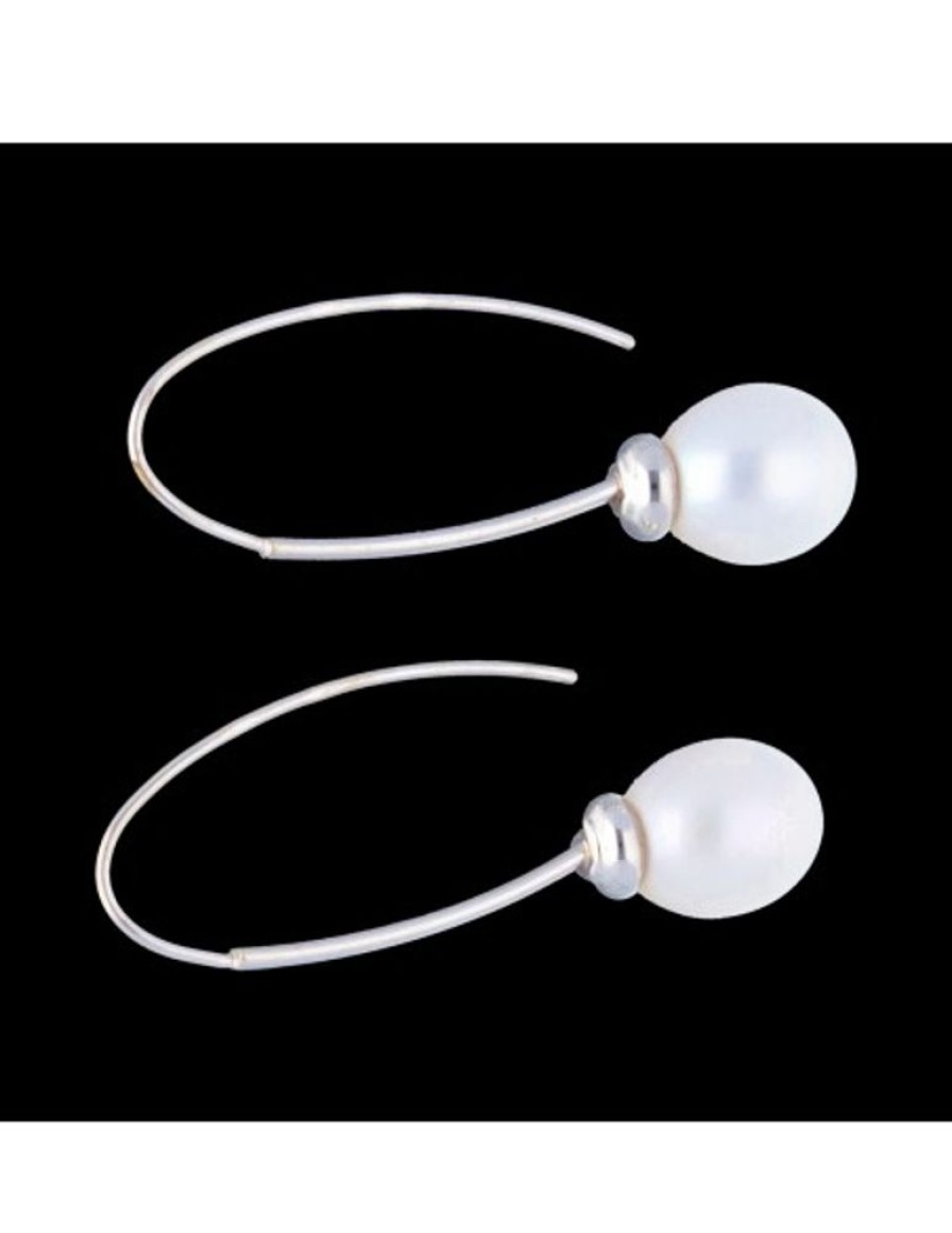 Pendientes Goya Compro Oro | Pendientes Con Perla Oro Blanco 18Kl